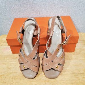 AGL Patent Leather sandals, new with box, 37 1/2